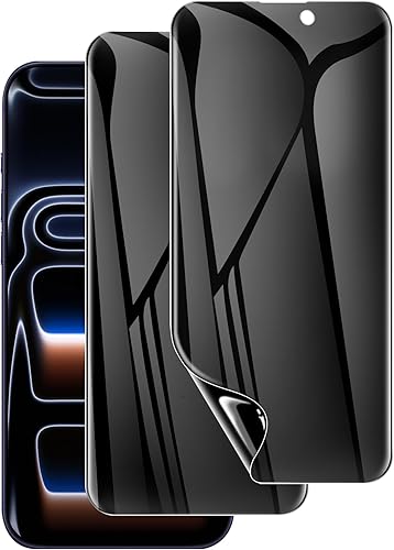 Miniatura 16 de LYWHL Paquete de 2 protectores de pantalla de privacidad para iPhone 15 / iPhone 15 Pro [como la sensibilidad táctil original], película privada