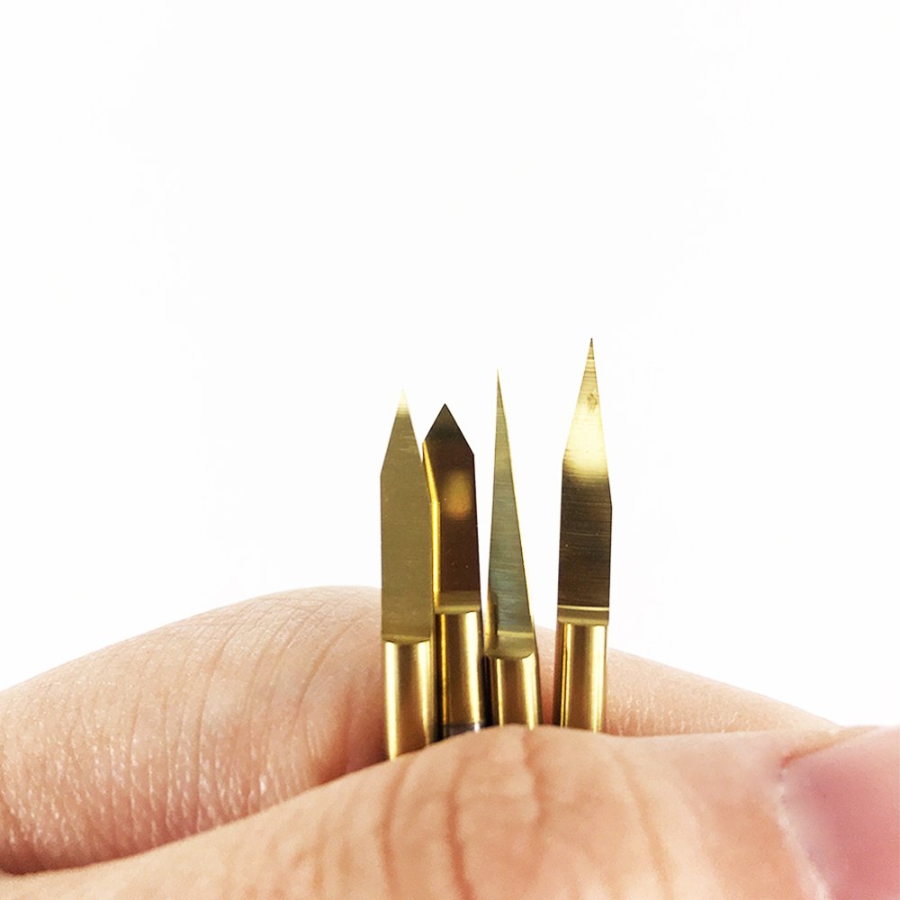 Punte Per Incisione CNC In Metallo Duro - 8 Pezzi Con Angoli 10&deg;,20&deg;,30&deg;,45&deg; Per Legno, Acrilico E PVC