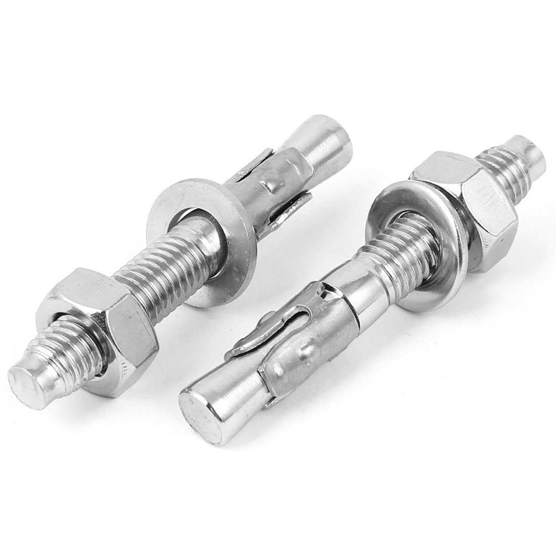 Aexit M10 Thread Anchors 304 Stainless Steel Car Repair Gecko Expansion Bolt Screw 70mm Stud Anchors Long 2pcs