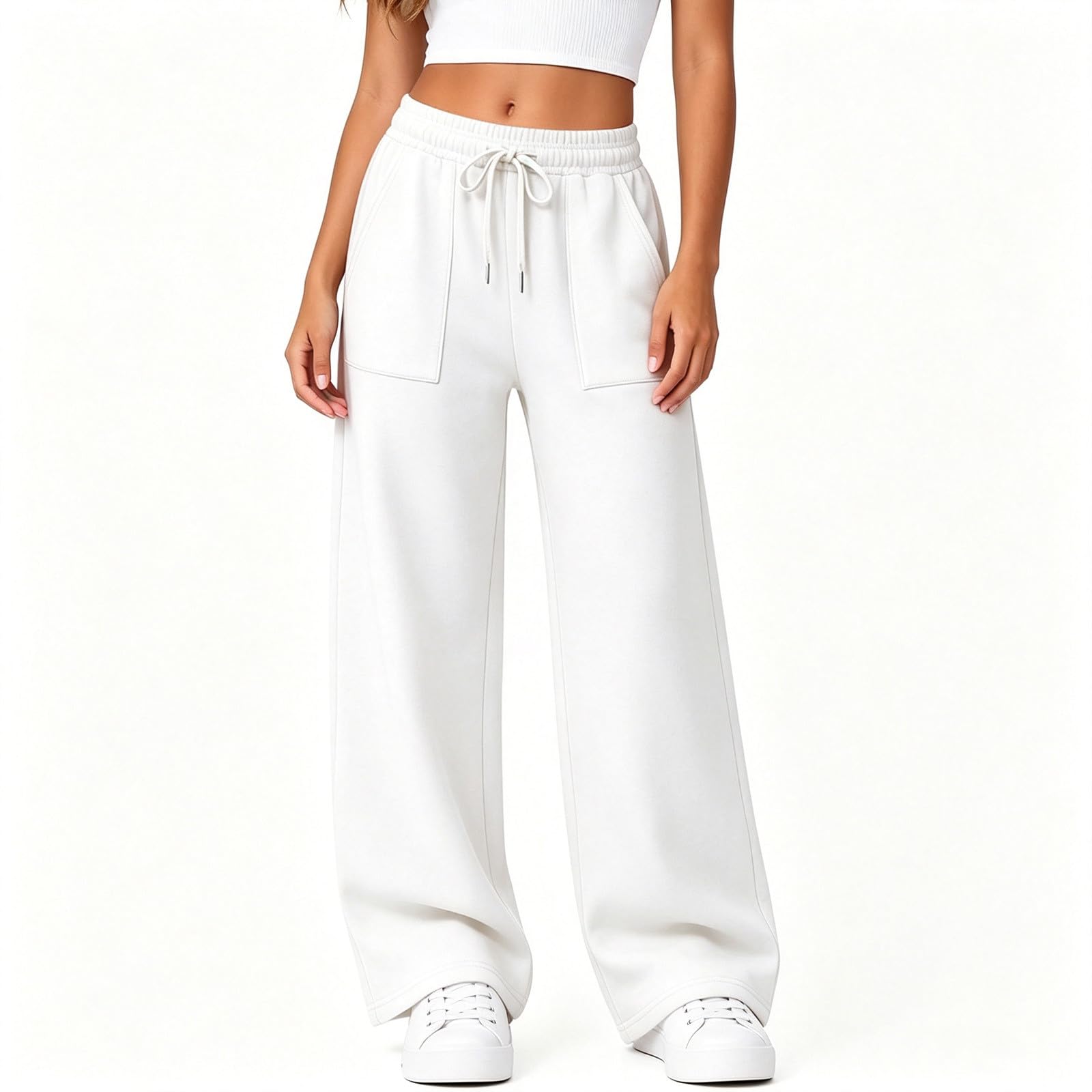 Hosen Damen Jogginghose Trainingshose Bequeme Damenhosen Freizeithose Baggy Outdoor Hosen Lässig Laufhose Joggpants Winter Sporthose Einfarbig Sweatpants Casual Sweathose mit Elastischer Gürtel