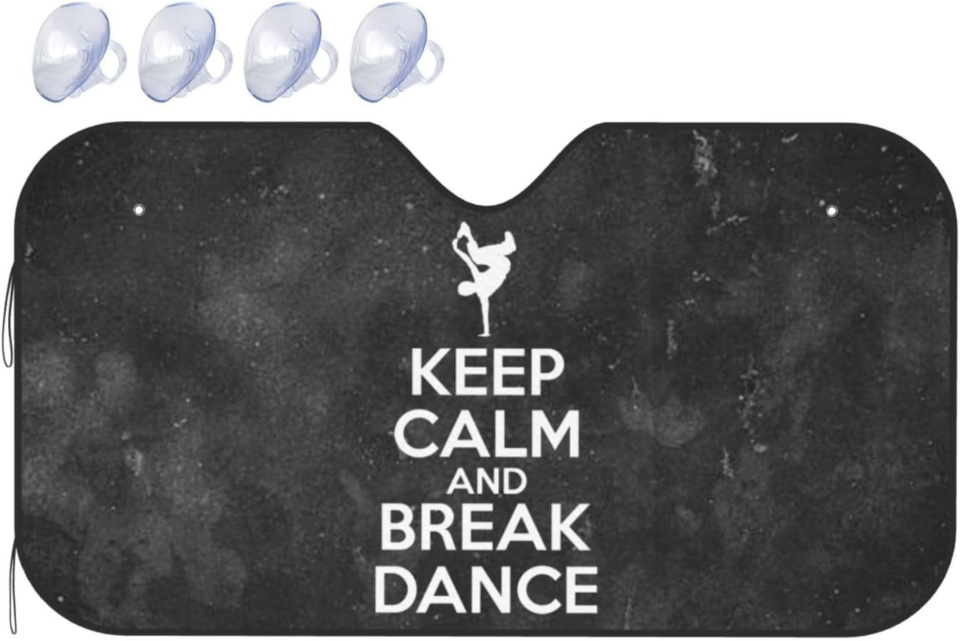 Keep Calm and Break Dance Windshield Sun Shade Foldable Car Windshield Sunshade Blocks Uv Rays Keep Vehicle Cool Small