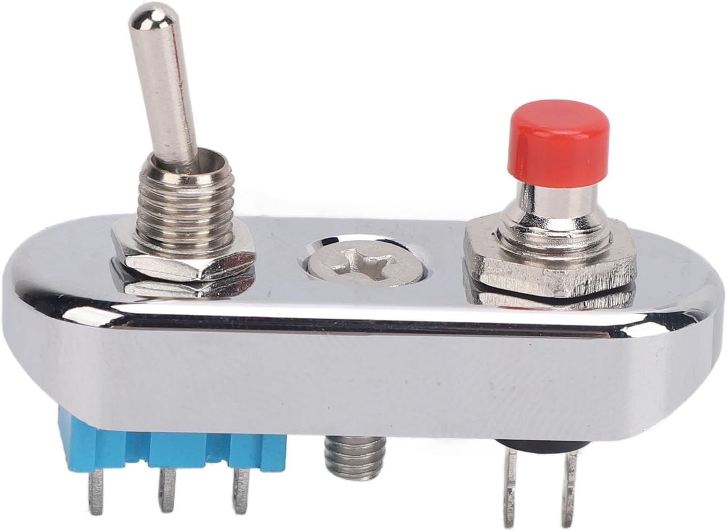 Handlebar Light Switch, Self Resetting Handlebar Start Stop Switch, Universal Motorcycle Kill Switch, ATV UTV Dirt Bike Toggle Switch with 1in or 7/8in (Button Switch and 2 Level