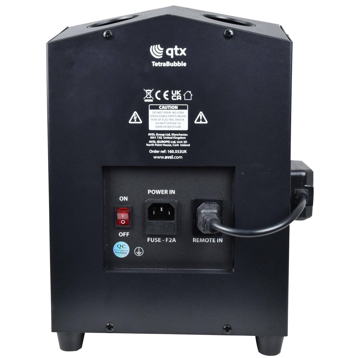QTX Tetra Seifenblasenmaschine | Professioneller Hochleistungs-4-Rad-Bubble-Maker mit kabelloser Fernbedienung und 1,2 l Tank | Tragbarer Seifenblasengenerator für Partys, Hochzeiten, Veranstaltungen