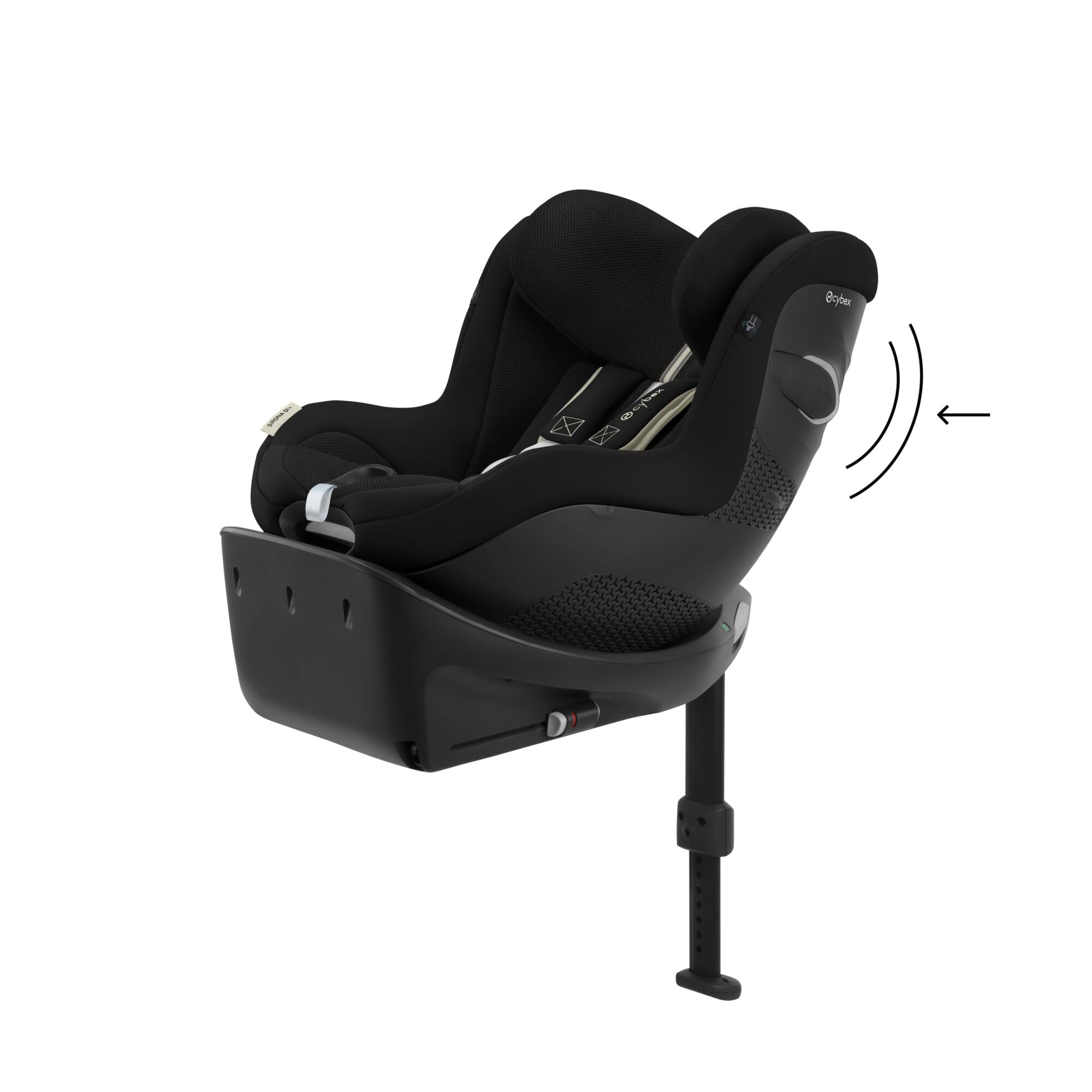CYBEX Gold Sirona Gi i-Size Plus Kinder-Autositz inkl. Base, 3 Monate bis 4 Jahre, 20 kg, 61-105 cm, Moon Black