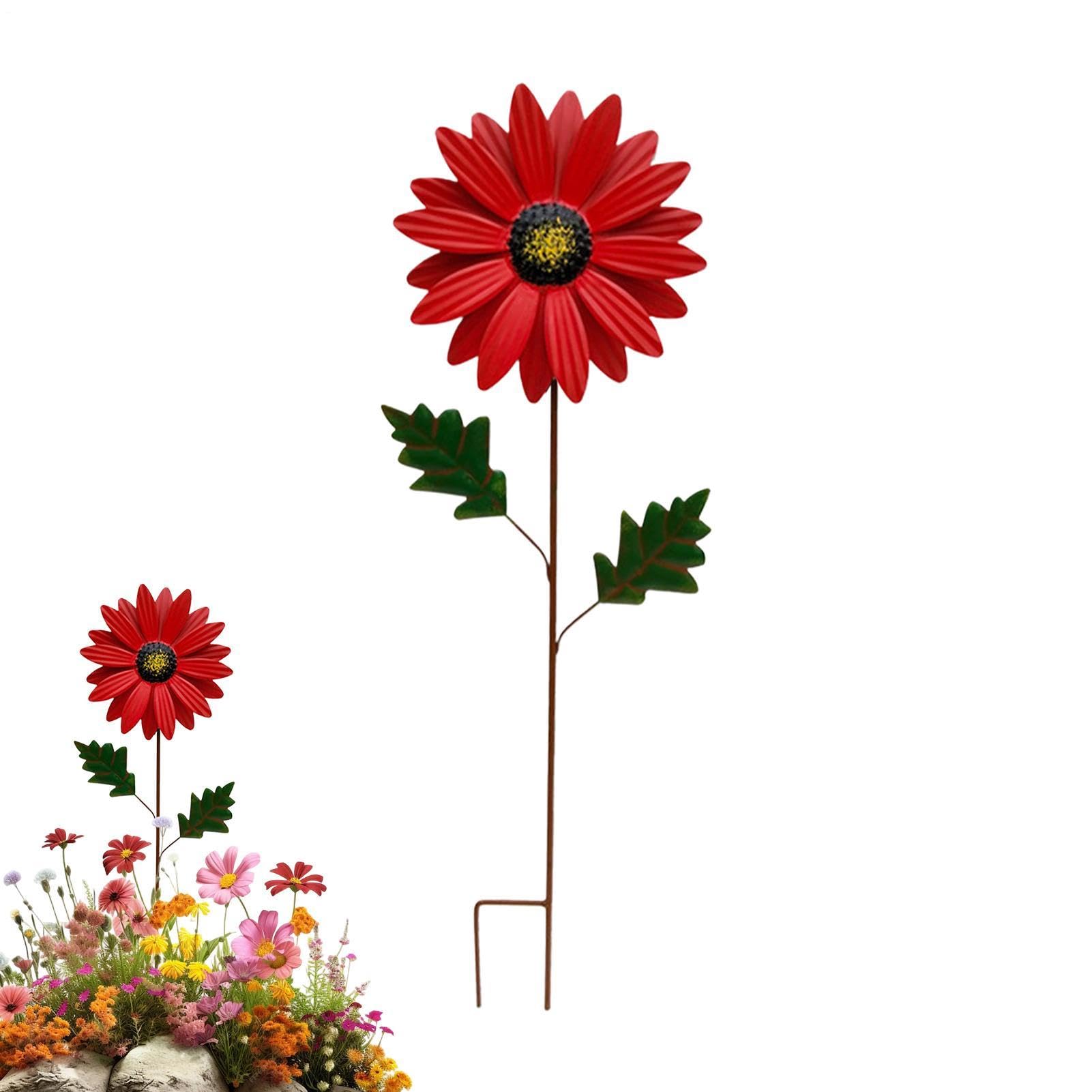 Piquets de jardin décoratifs en métal coloré pour parterre des fleurs