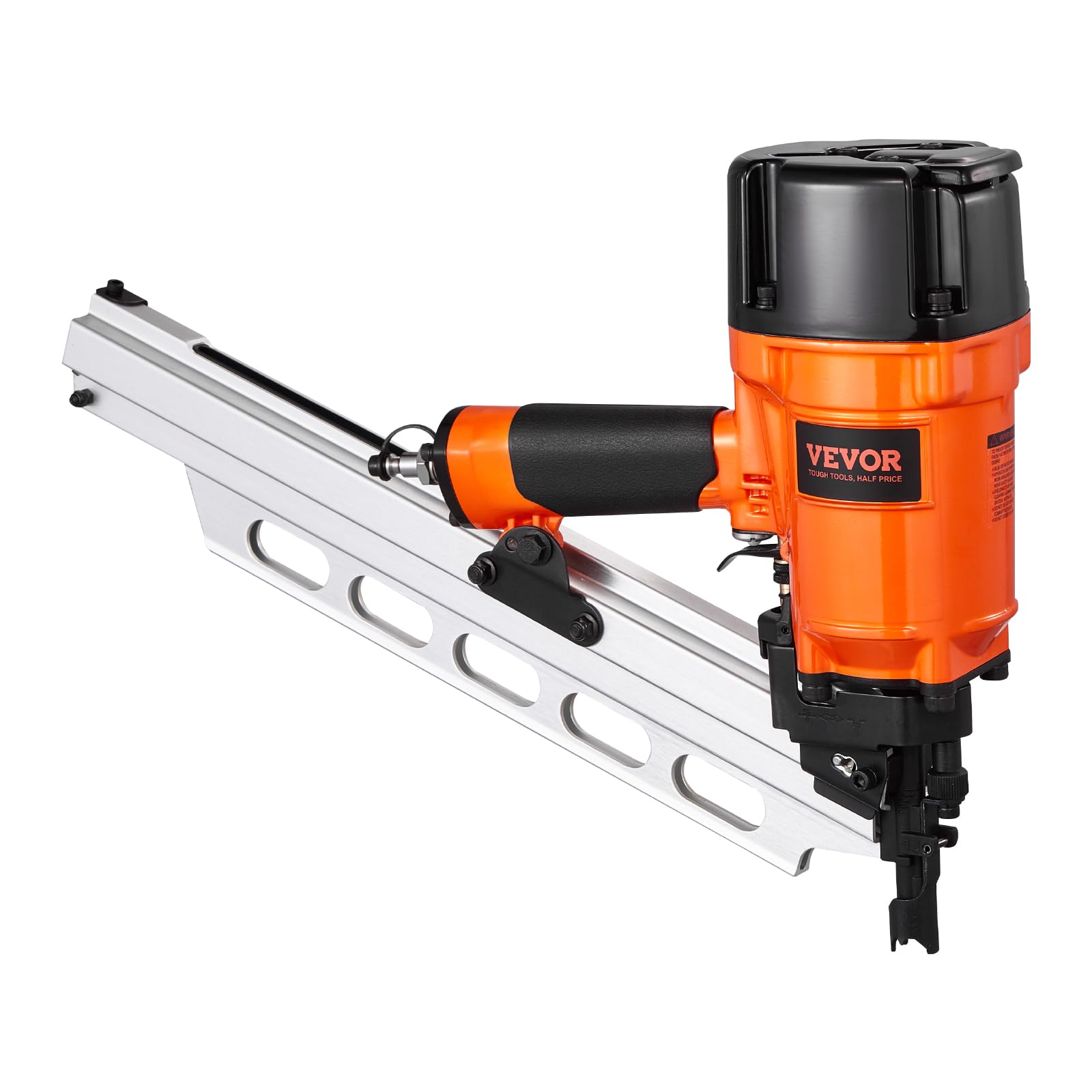 VEVOR Druckluft Nagler, 50-90 mm, 21 Grad Rundkopf, pneumatische Nagelpistole, 80-120 PSI