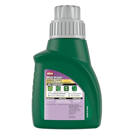 Ortho Weed B Gon Chickweed, Clover and Oxalis Killer for Lawns Concentrate, Kills Creeping Charlie, 16 fl. Oz