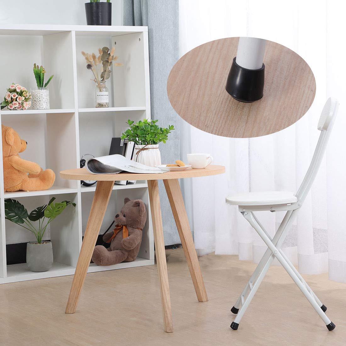 sourcing map 40pcs Embout Pied Chaise Bouchon Tampon Capuchon Protection Jambe Meuble Plancher Anti-dérapant en Caoutchouc Diamètre Intérieur 25mm
