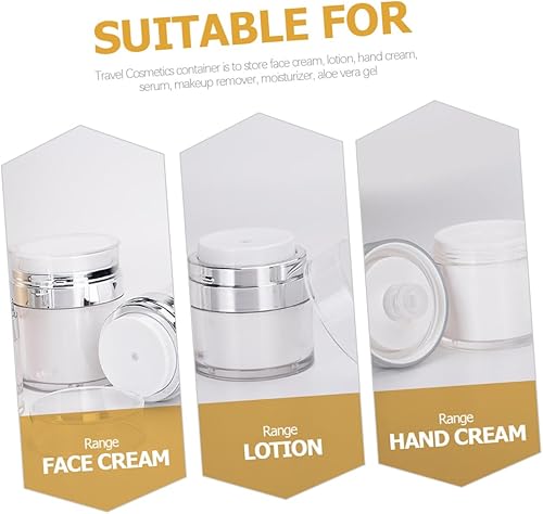 Refillable Airless Pump Jars - 2pc Skincare Containers