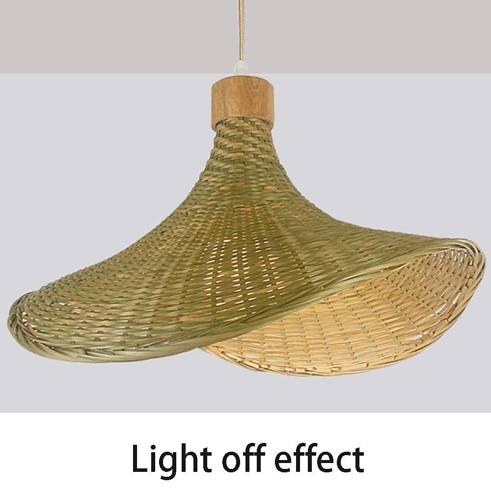 Lampada a Sospensione in Vimini Intrecciato E27, Paralume a Nido d'uccello, Lampada a Sospensione da Fattoria, Lampada E26/E27 con Cavo Regolabile, Lampada da Sala da Pranzo, Camera da Letto, STU