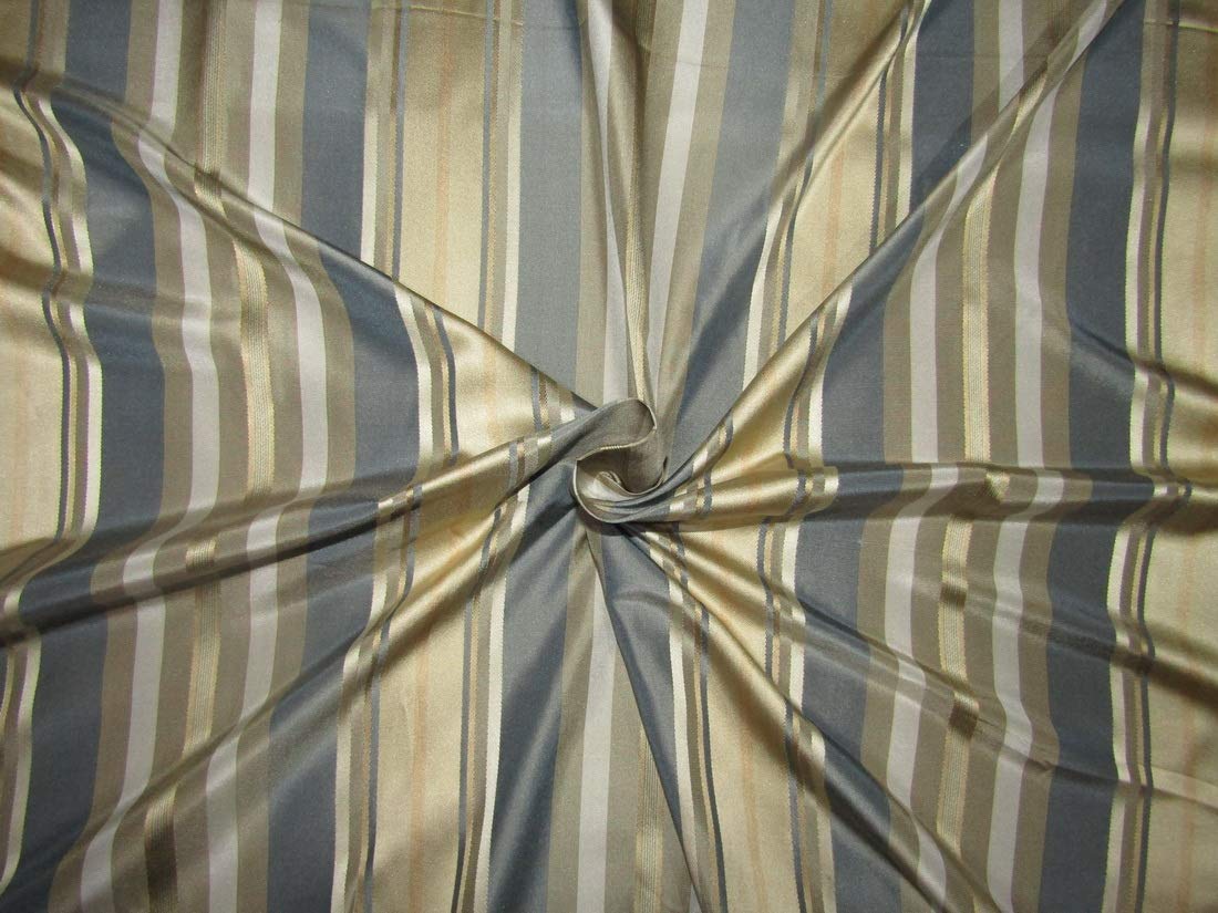 Taffetas de soie à rayures drapé luxe haut de gamme de 137cm