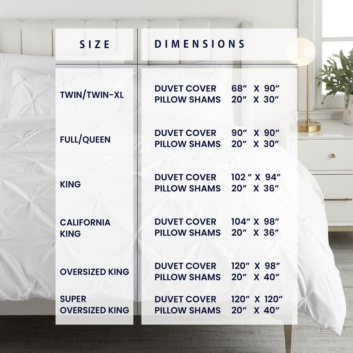 Kotton Culture 3 Pc Queen/Full Size Pinch Pleated - Pintuck Duvet Cover Set - 100% Egyptian Cotton 600 Thread Count Decorative Comforter Cover-Zipper Closure & 7 Internal Ties (White, 90" X 90") - Image 3