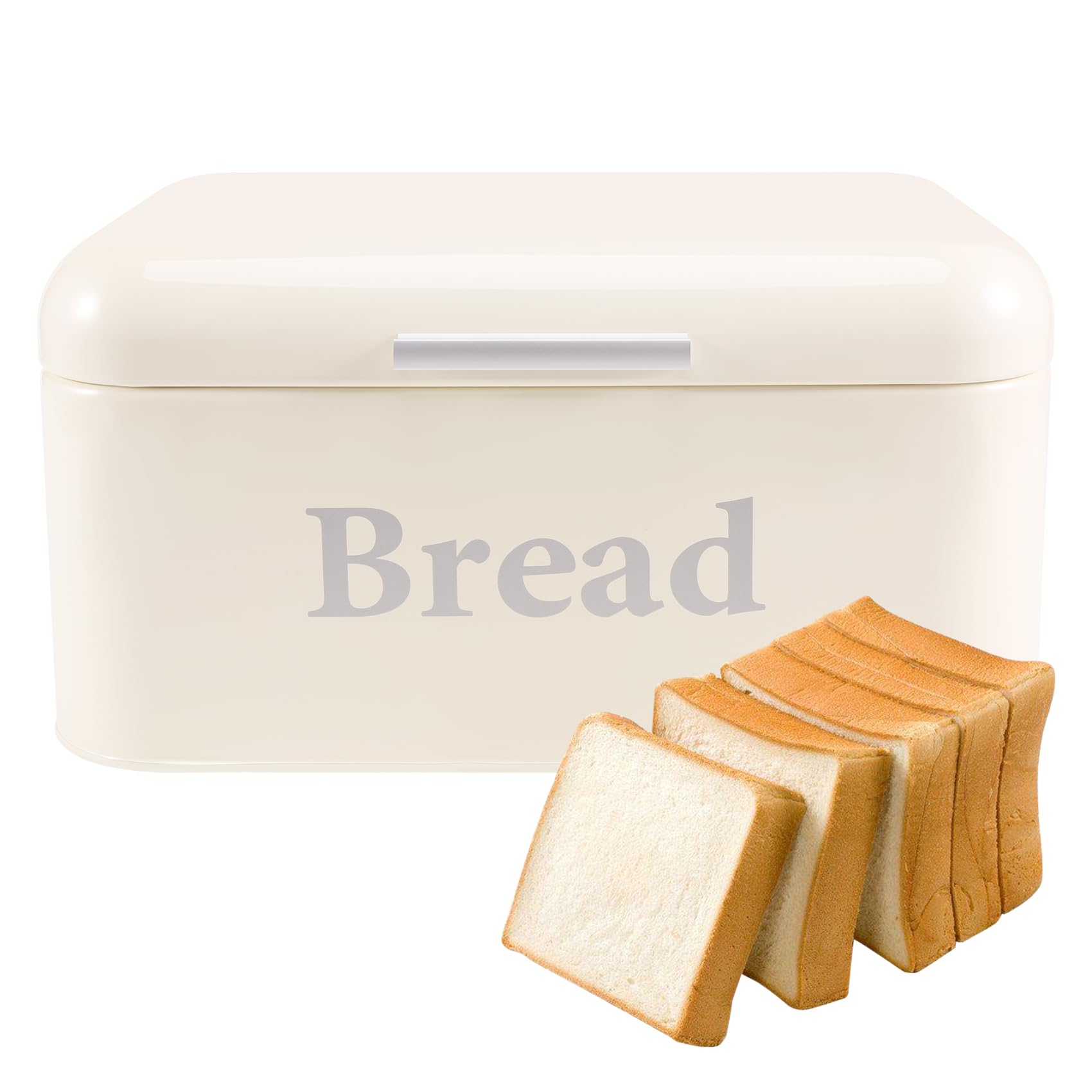 qimoi Vintage Bread Box Cupboard Iron Snack Box Desktop Finishing Dust-Proof Storage Box Storage Bin Keeper Food Kitchen Shelf Décor