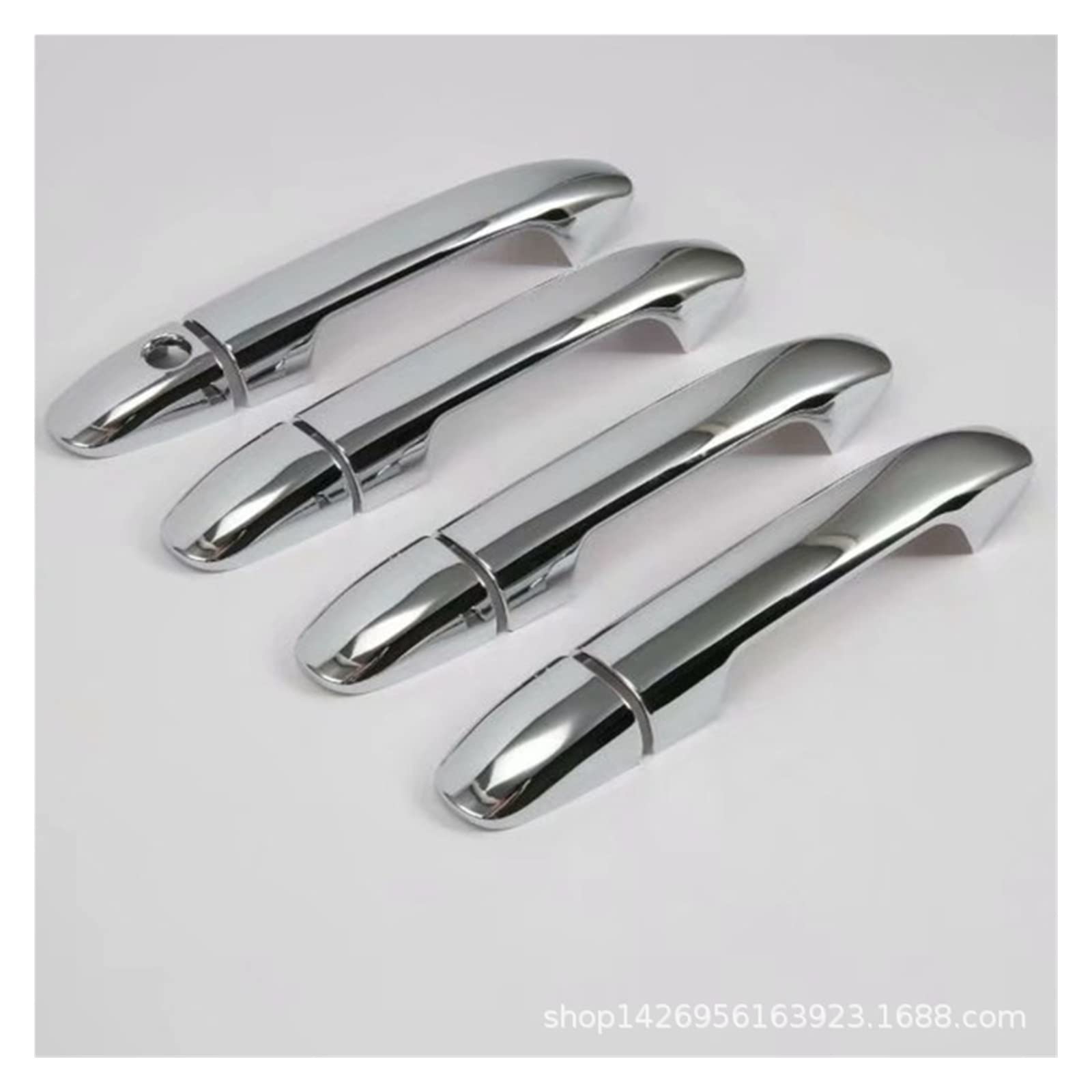 Rinkteea Silver Exterior Car Door Handle For Benz Vito W447 V-Class 2014-2020 Carbon Fiber Car Door Handle Cover Styling Stickers Accessories(Silver)