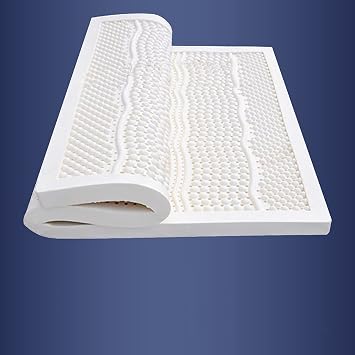 100% Natural Latex Mattress Topper with Organic Cotton Cover No Memory Foam Chemicals, Help Relief Shoulder & Back Pain,5cm,120x200cm