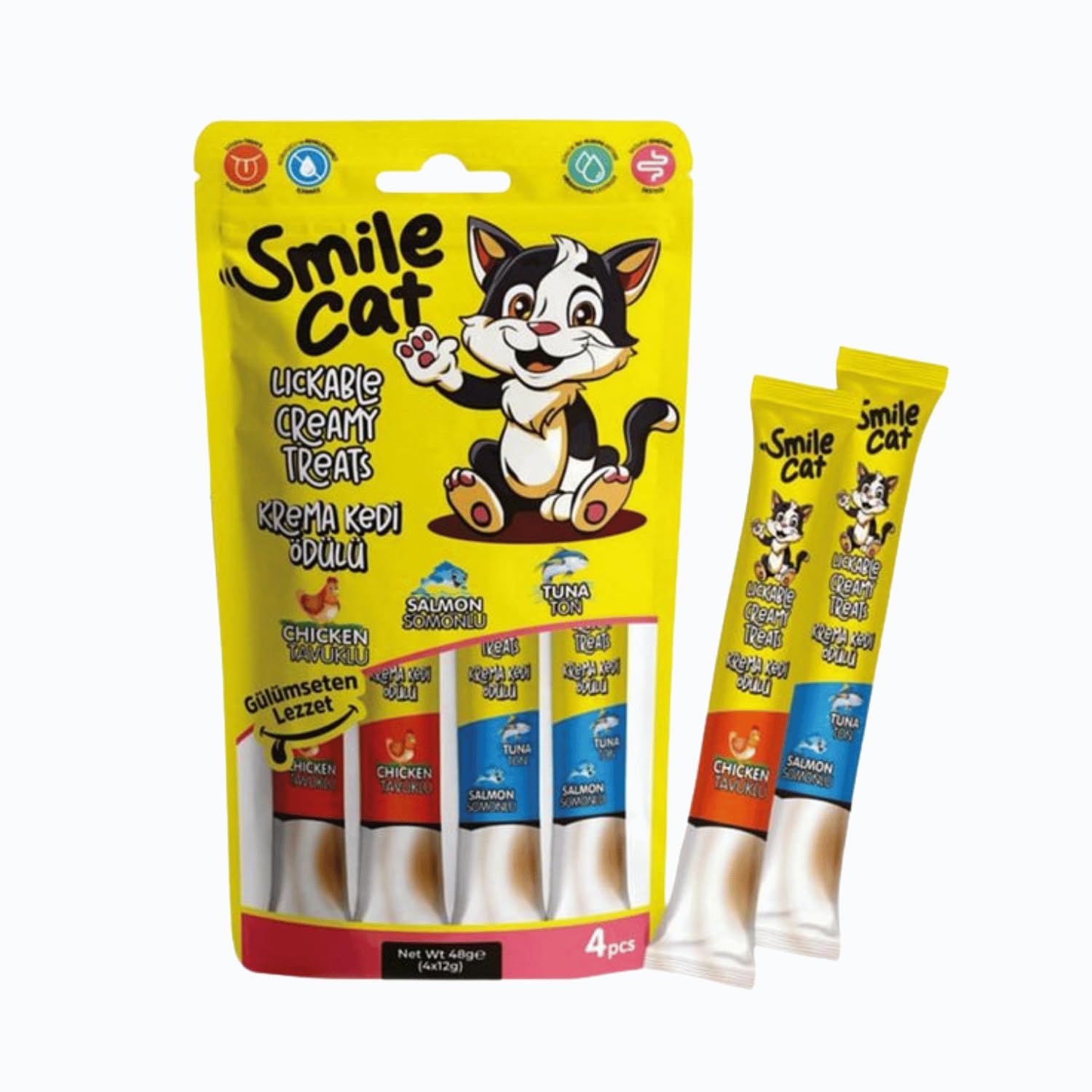 Smile Kedi Mix Krema Ödülü 4'lü (Ton-Somon-Tavuk)