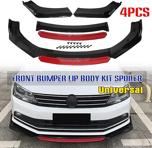 Miniatura 6 de ZXMOTO - Juego de alerón para parachoques delantero universal, 4 piezas, divisor para la barbilla para la mayoría de los coches, compatible con