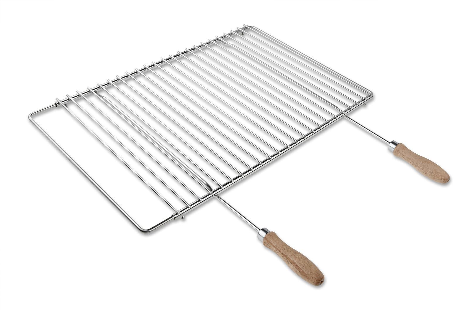 Grille Barbecue INOX réglable 50–70 × 37 cm avec poignées