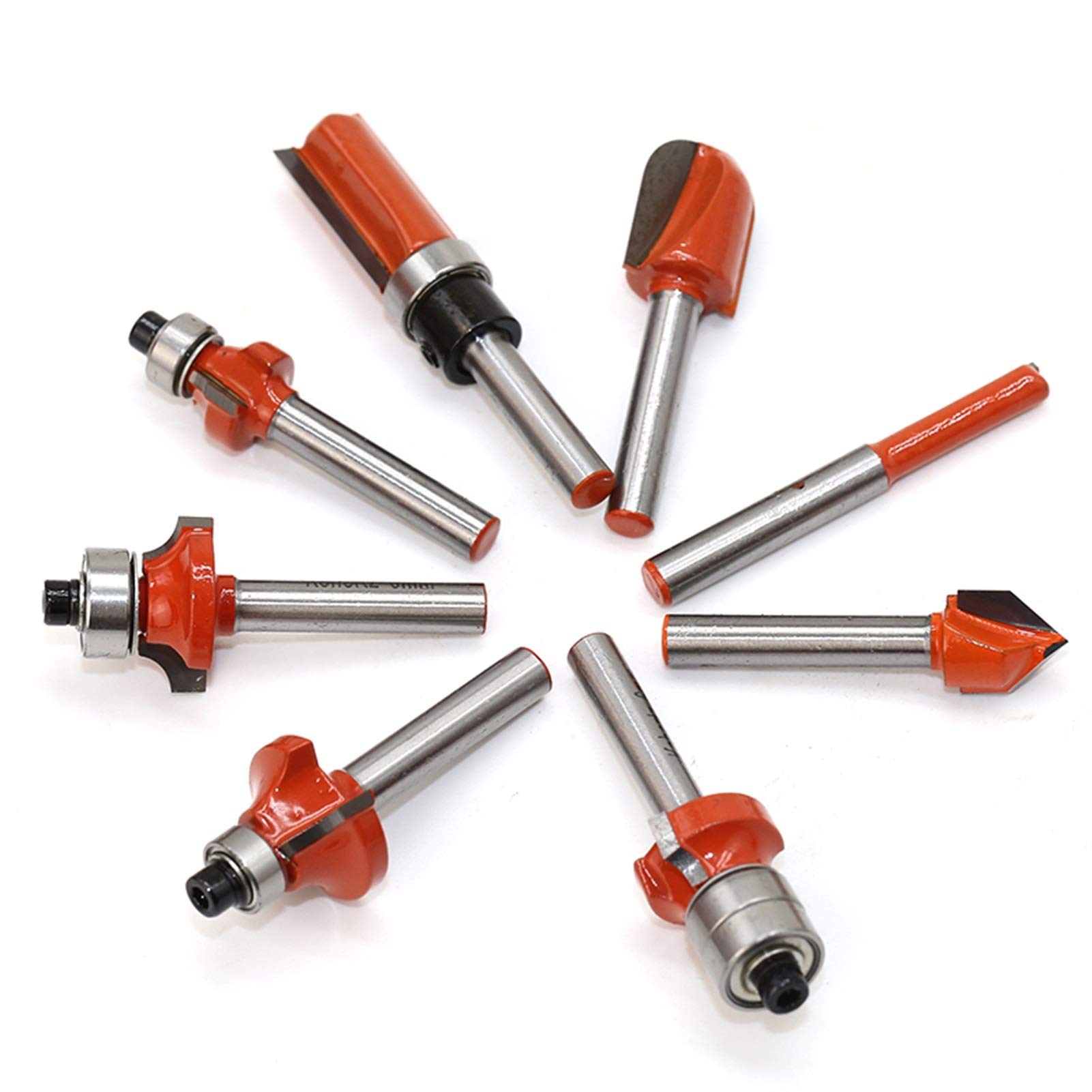 PYouo Frese Per Legno A T – 3 Pezzi, Gambo 6mm (1/4"), Punta In Carburo, Per Tasselli E Linguette - 3