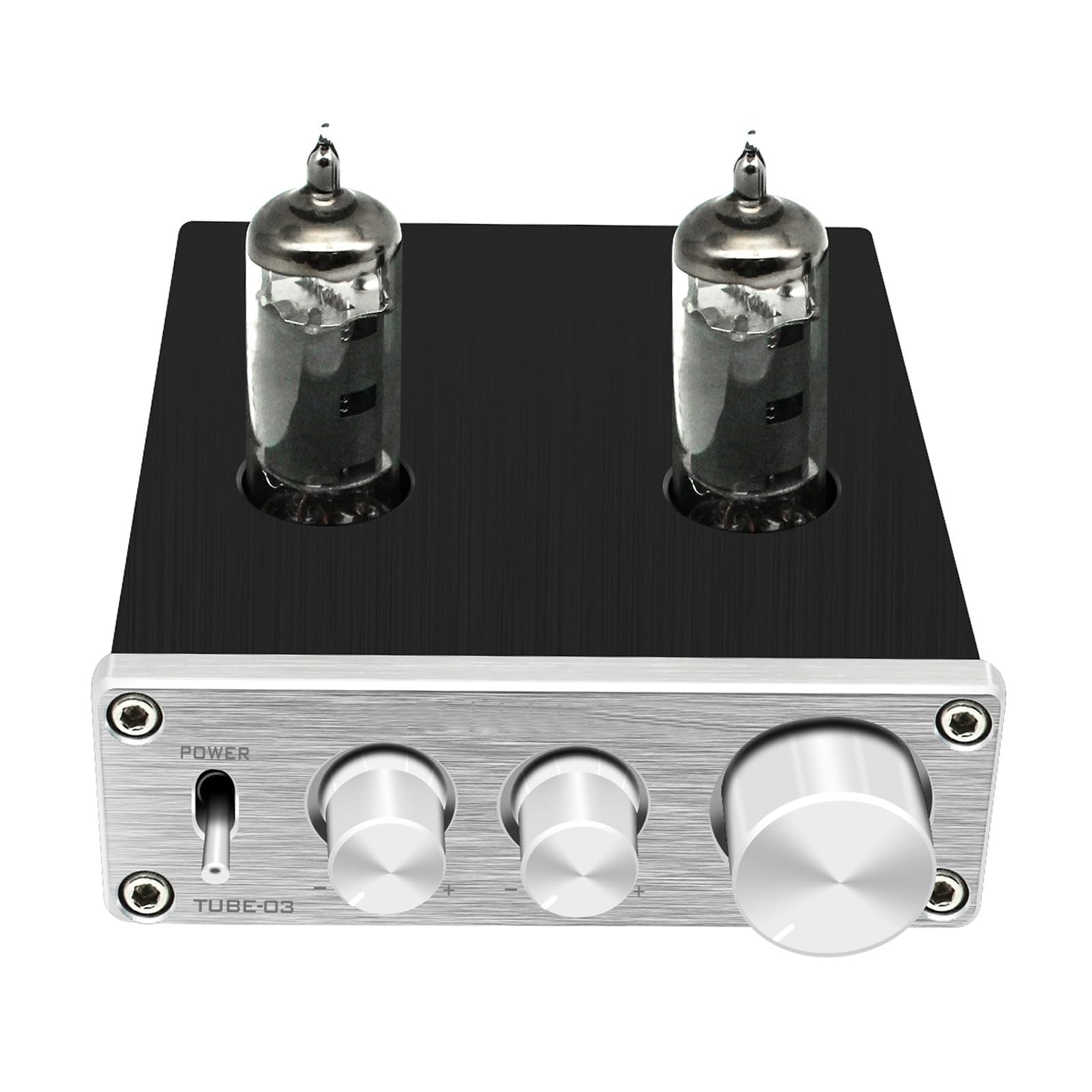 TUBE-03 HiFi Audio Preamplifier 6K4 Tube Amplifier Buffer Treble Bass Adjustment Preamplifier European Standard AC100-240V