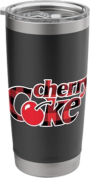 Coca-Cola Cherry Coke Classic Retro Vintage Logo Stainless Steel Insulated Tumbler