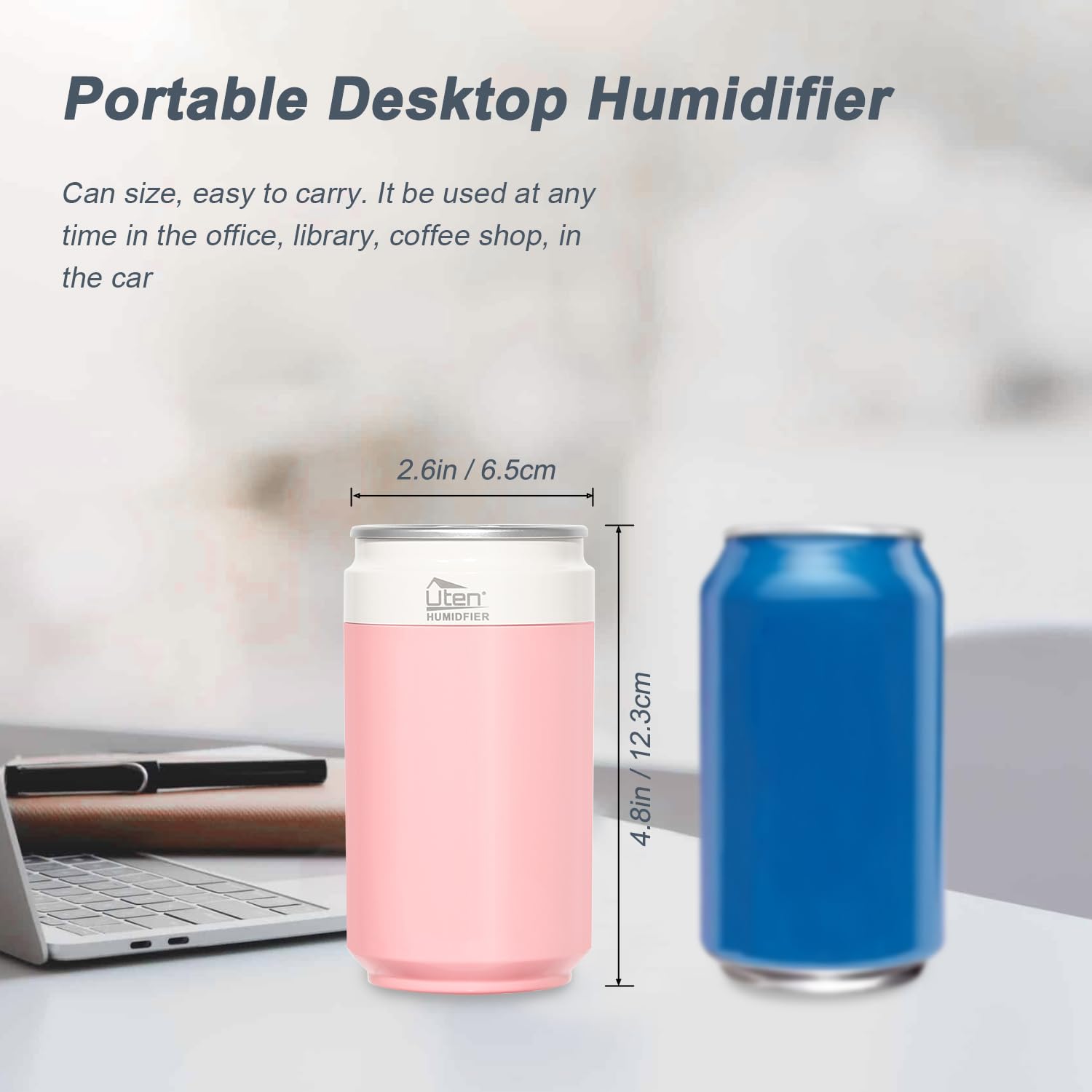 Nawilżacze, nawilżacz do sypialni, nawilżacz powietrza, nawilżacze do domu i roślin, zasilanie USB i zasilanie bateryjne, przenośny, do domu, biura, samochodu, na zewnątrz, 2 tryby mgły, lampka nocna,