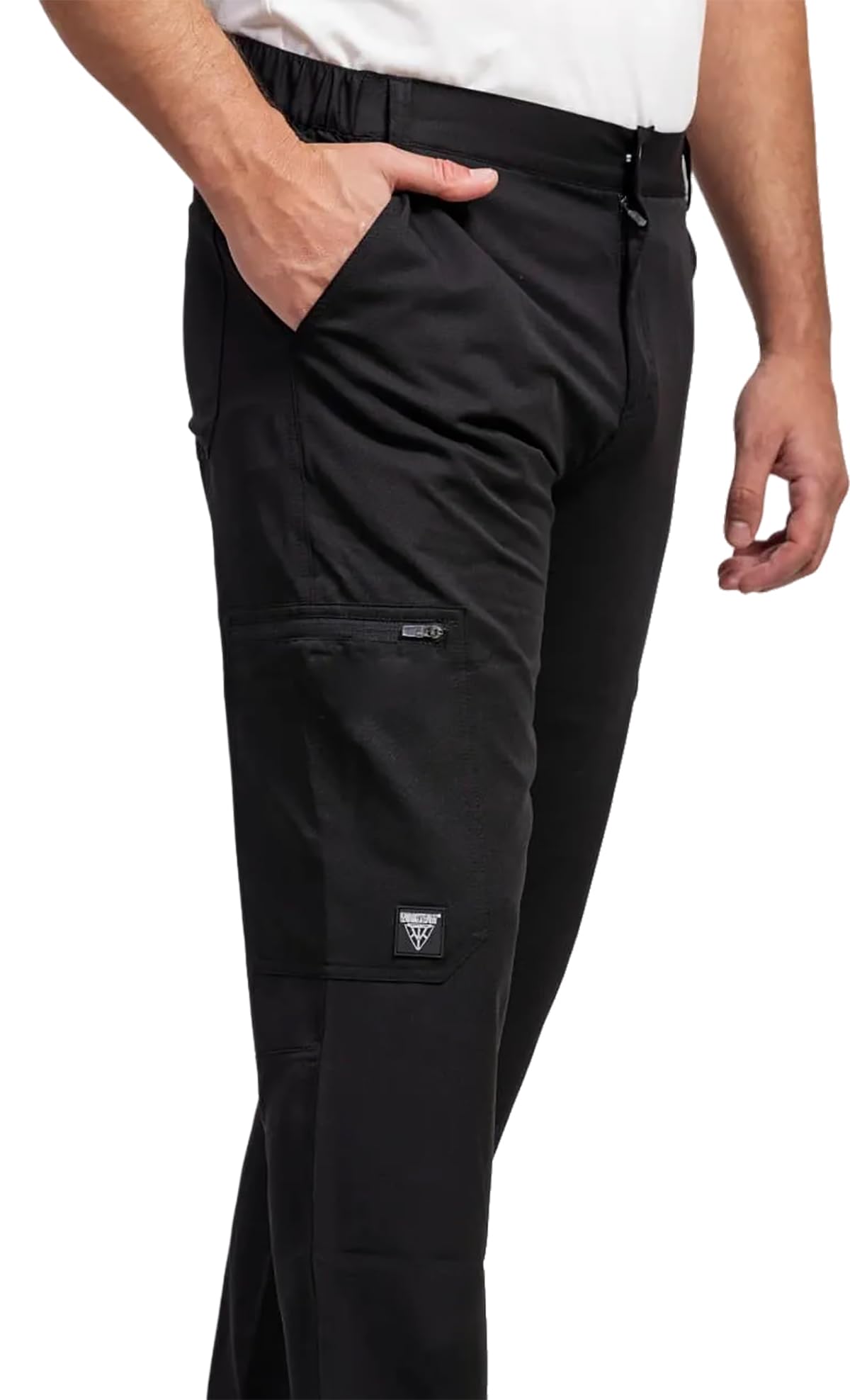 WORKTEAM Pantalón Elástico Slim Fit Multibolsillos Cremalleras Cintura Ajustable 145 g/m2