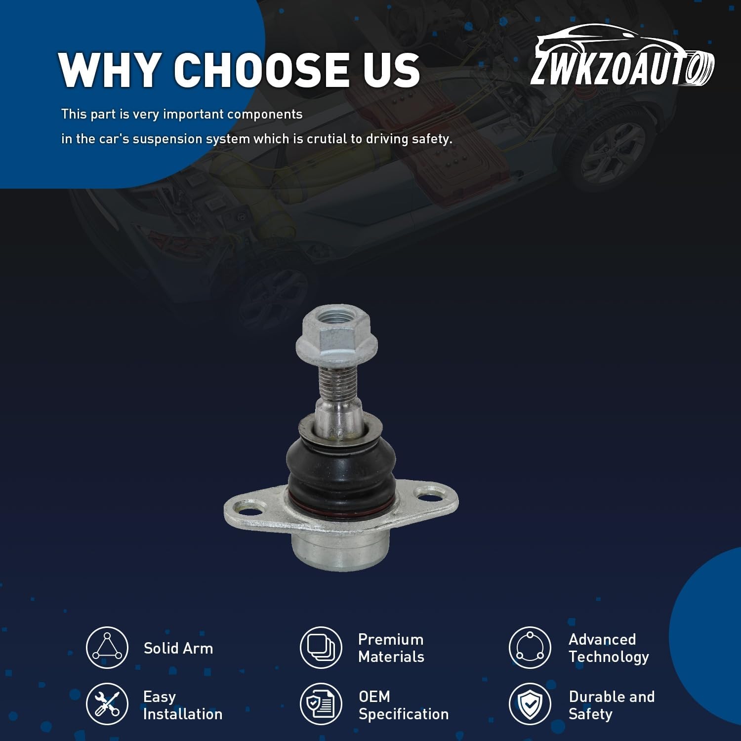 Front Ball Joint Automotive Replacement Ball Joints for Mini Cooper Countryman 2011-2016 1.6L l4