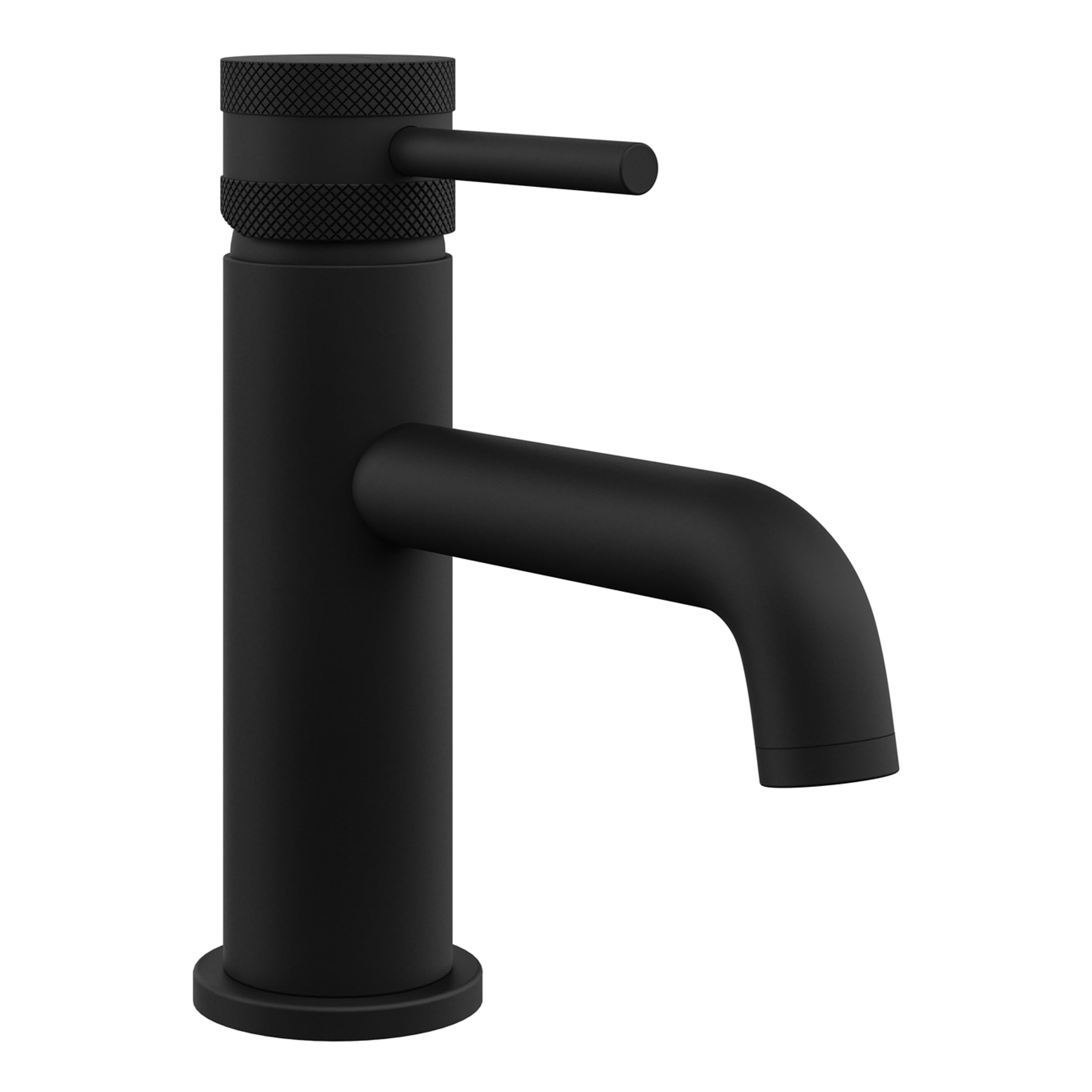 Mono Basin Mixer Tap - Brass Construction Deck Mounted Dual Handle Options Modern Bathroom Sink Tap Flexi Tails Included (Matt Black)