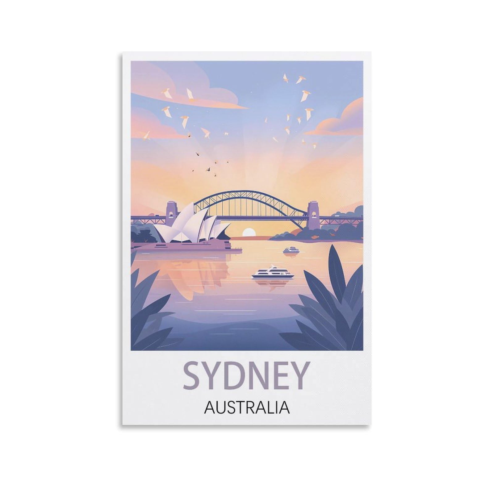 EZMLFA 5D Diamond Art Kits for Beginner,Sydney Australia,DIY Round Full Drill Crystal Art Craft Painting for Home Wall Decor 40x40cm