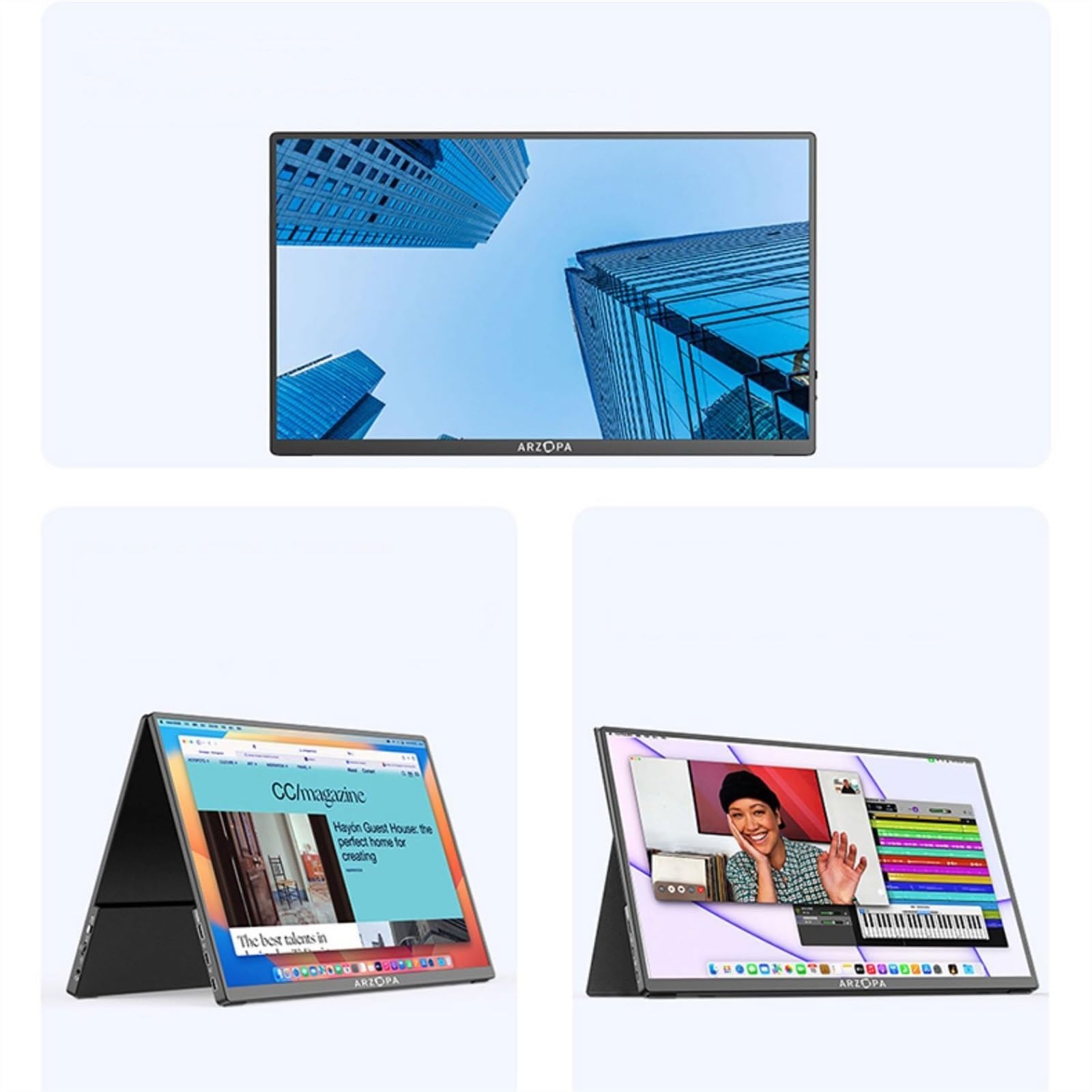 Monitor a schermo grande da 17,3 pollici Risoluzione 1920 * 1080 60HZ IPS Schermo secondario di espansione for laptop esterno for host gioco Monitor per Smart Working