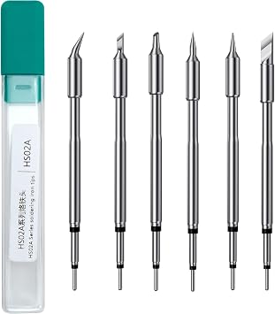 FNIRSI F245 Soldering Iron Tips for HS02A DWS200, F245-K, KU, JS, I, C2, B Replacement Tips, Constant Temperature Solder Iron Head