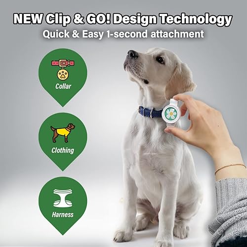 Miniatura 3 de KN FLAX - Clip de insecto para perros, repele pulgas, garrapatas y mosquitos durante 60 días, collar repelente de pulgas y garrapatas natural