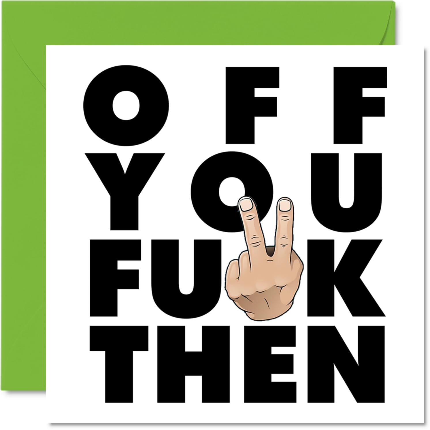 Rude Leaving Card for Colleagues Men Women - Off You F*ck Then - Sorry Your Leaving Good Luck In Your New Job Card, 145mm Joke Banter Funny Congratulations Greeting Cards