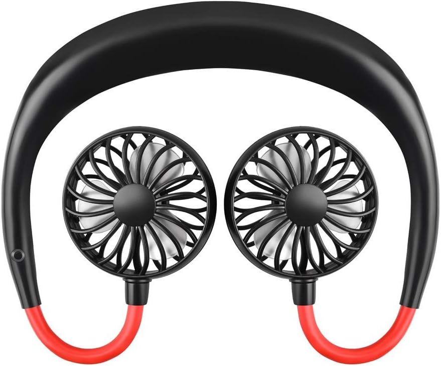 LEEDY Outdoor Sports Fan Mini Silent Hanging Neck Lazy Wearable Fan