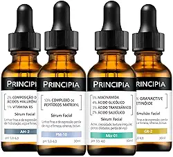 Principia Kit 4 Séruns Hialurônicos + Peptídeos + Mix-01 + Retinóide