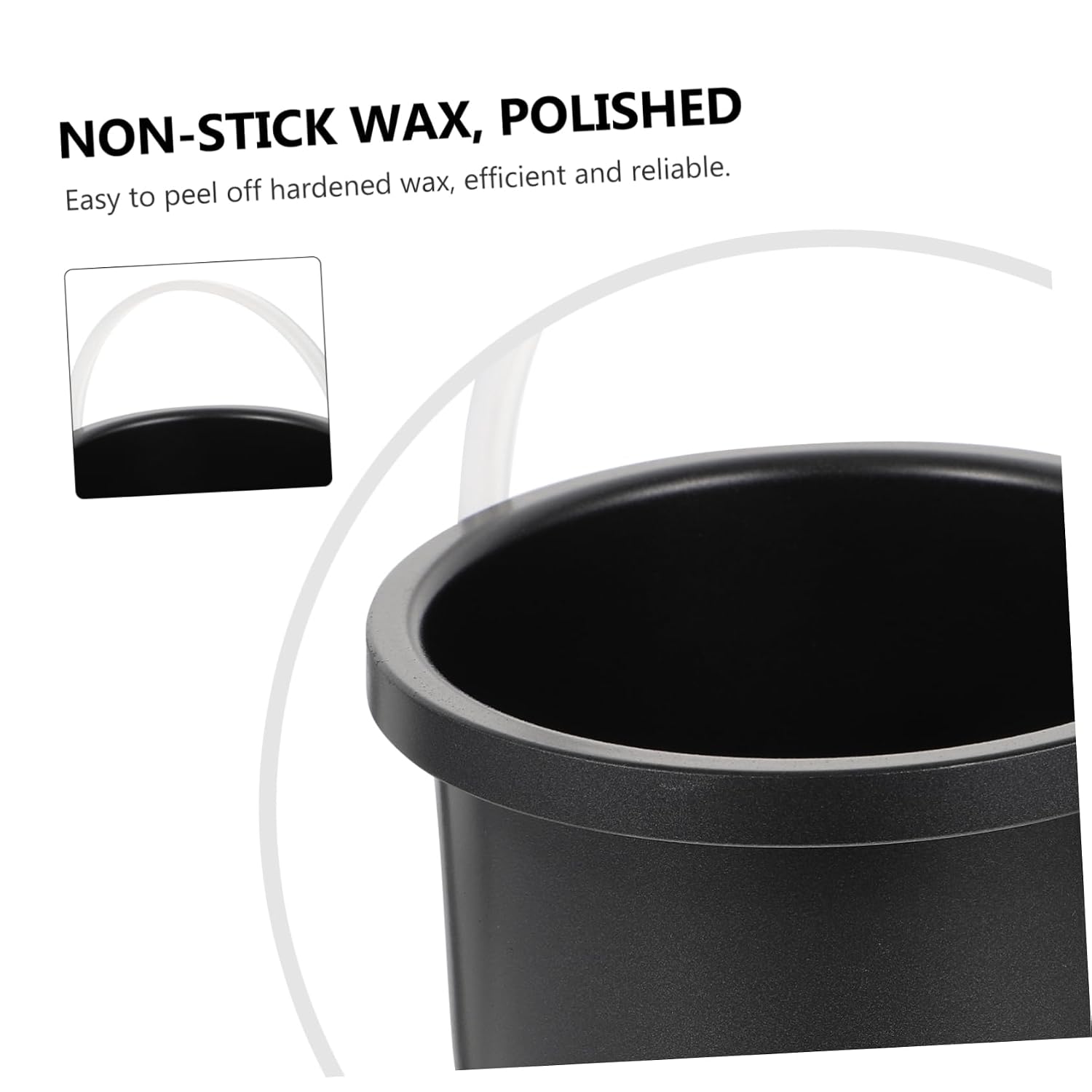 minkissy 2pcs Non-stick Aluminum Wax Melting Bowl for Easy Wax Melting Inner Bowl Accessory for Machines Practical for Safe and Effortless Removal Black