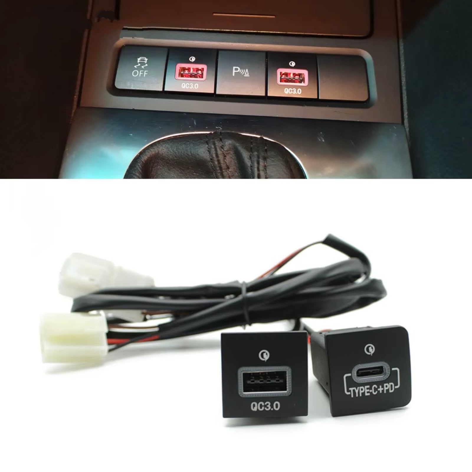 Auto Porta USB Centro Compatibile Con Per Golf 6 Per MK6 2006-2012 Auto Rapida Caricatore Dual QC3.0 PD Presa Del Telefono Adattatore Interfaccia Presa USB