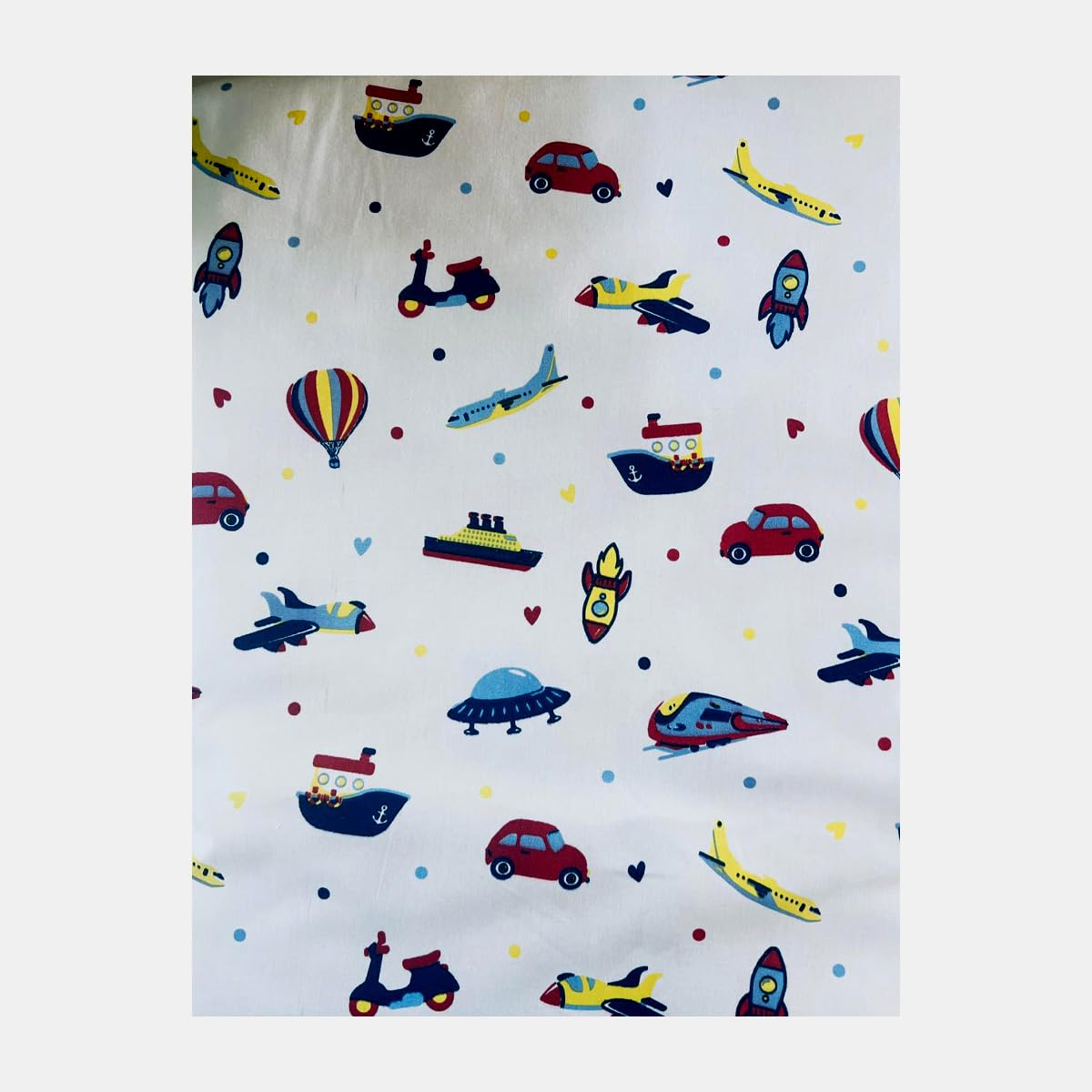 Happy Bunny 100% Soft & Strong Cotton Baby Cradle Cloth Only (Thottil Hanging Swing Jhula Uyyala), Large Width for Newborns, Heavy & Tall Babies, 0-3 Years (Rocket-Car Print) - Image 3 thumbnail