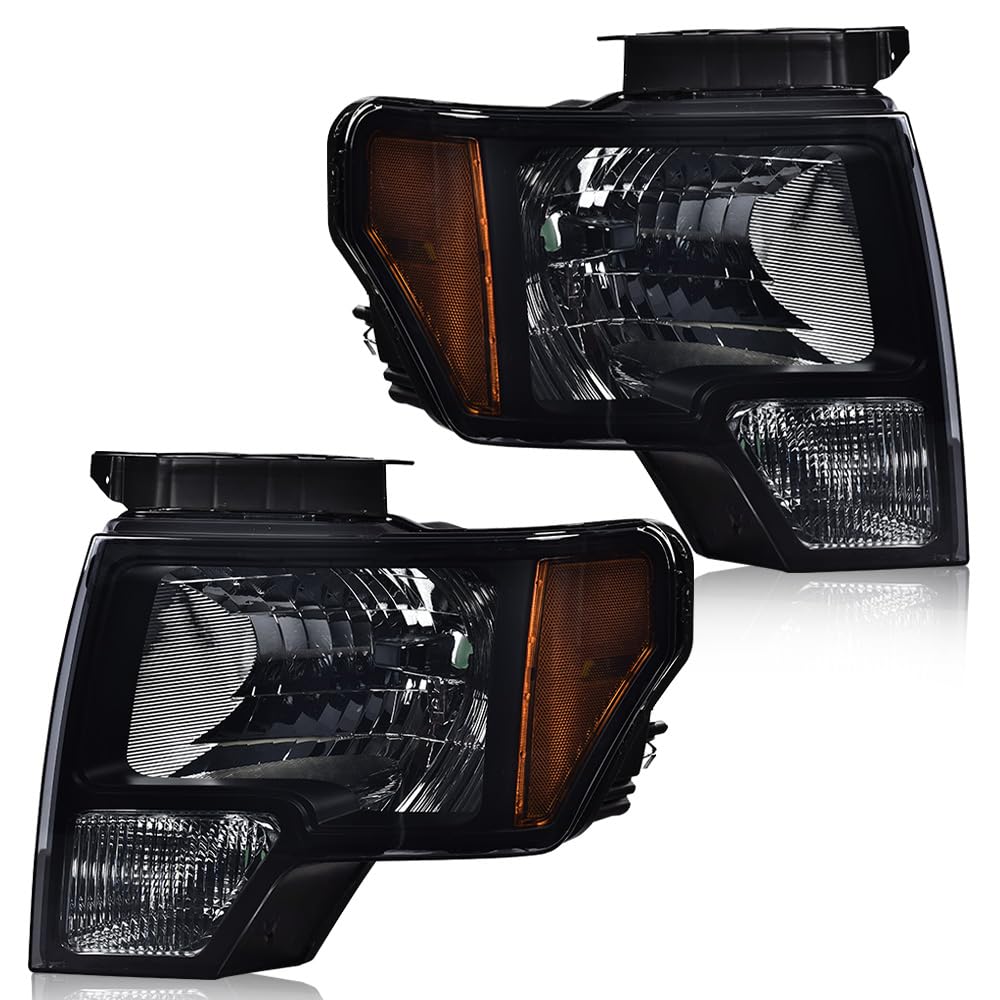PIT66 Front Headlights Assembly Pair Fit 2009-2014 Ford F150