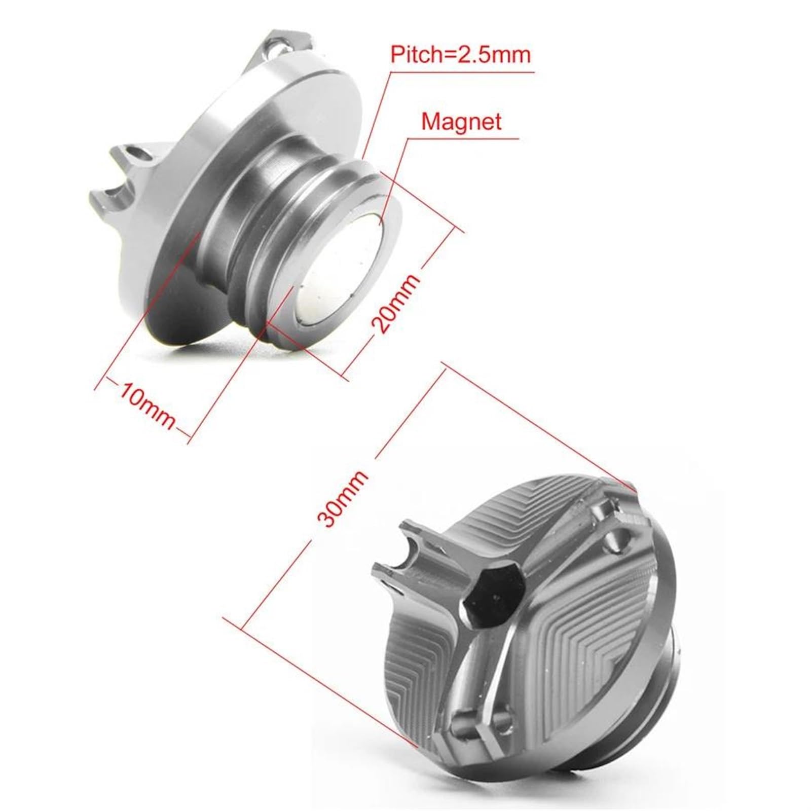 Coperchio del Serbatoio del Liquido dei Freni della Pompa Principale del Motociclo Accessori per NT1100 2021 Tappo del Serbatoio Dell'olio Motore (Color : A Set-Titanium)