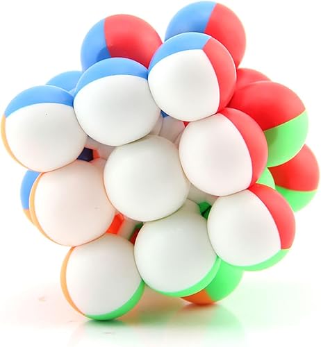 Miniatura 4 de Cubo de cuentas de bola de 3 x 3 x 3 x 3 pulgadas, sin calcomanías, cubo mágico de rompecabezas, juguetes para niños y adultos