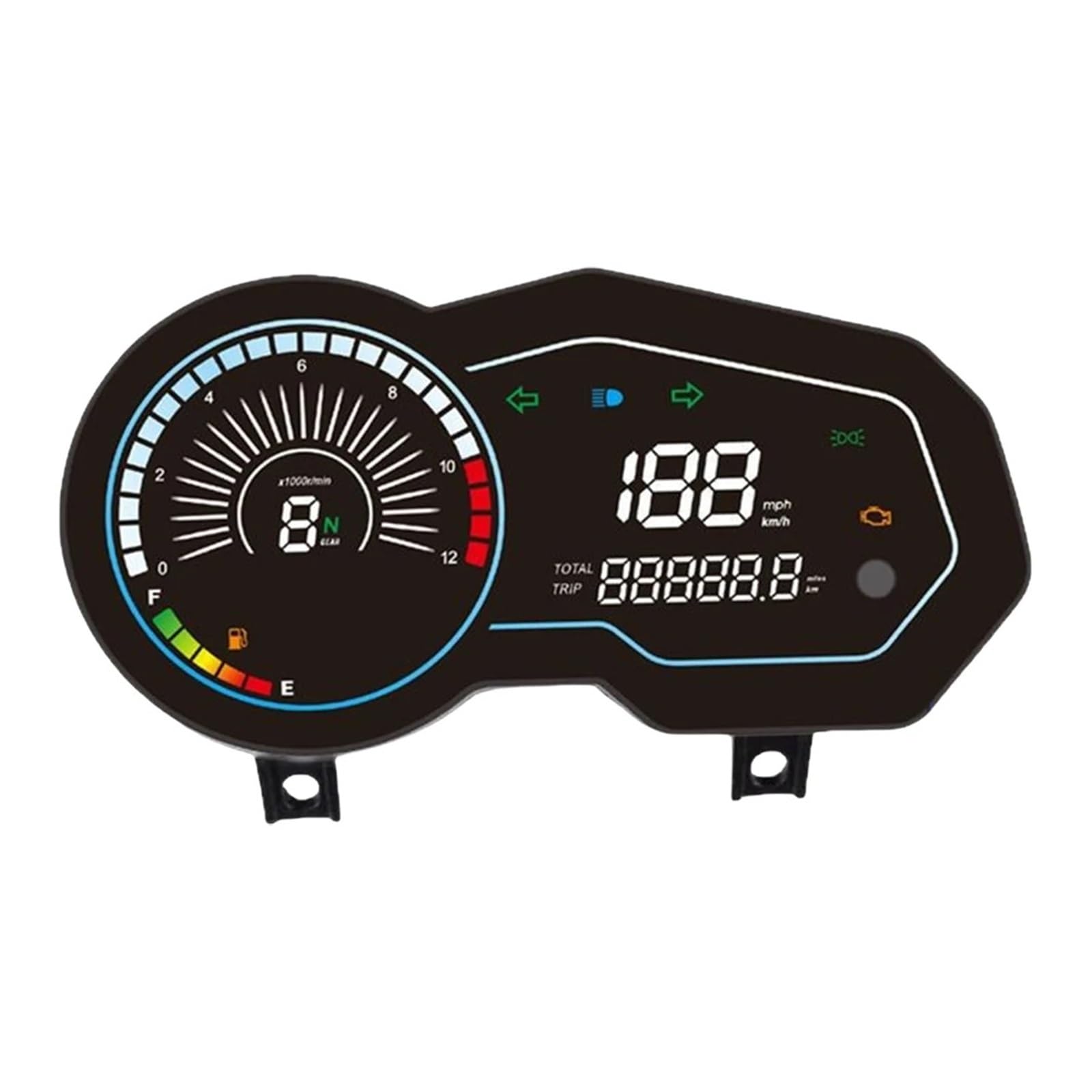 Contachilometri Digitale Per Moto, Impermeabile, Universale, Elettronico, Con Display Contagiri Per Italika 150z Indicatore