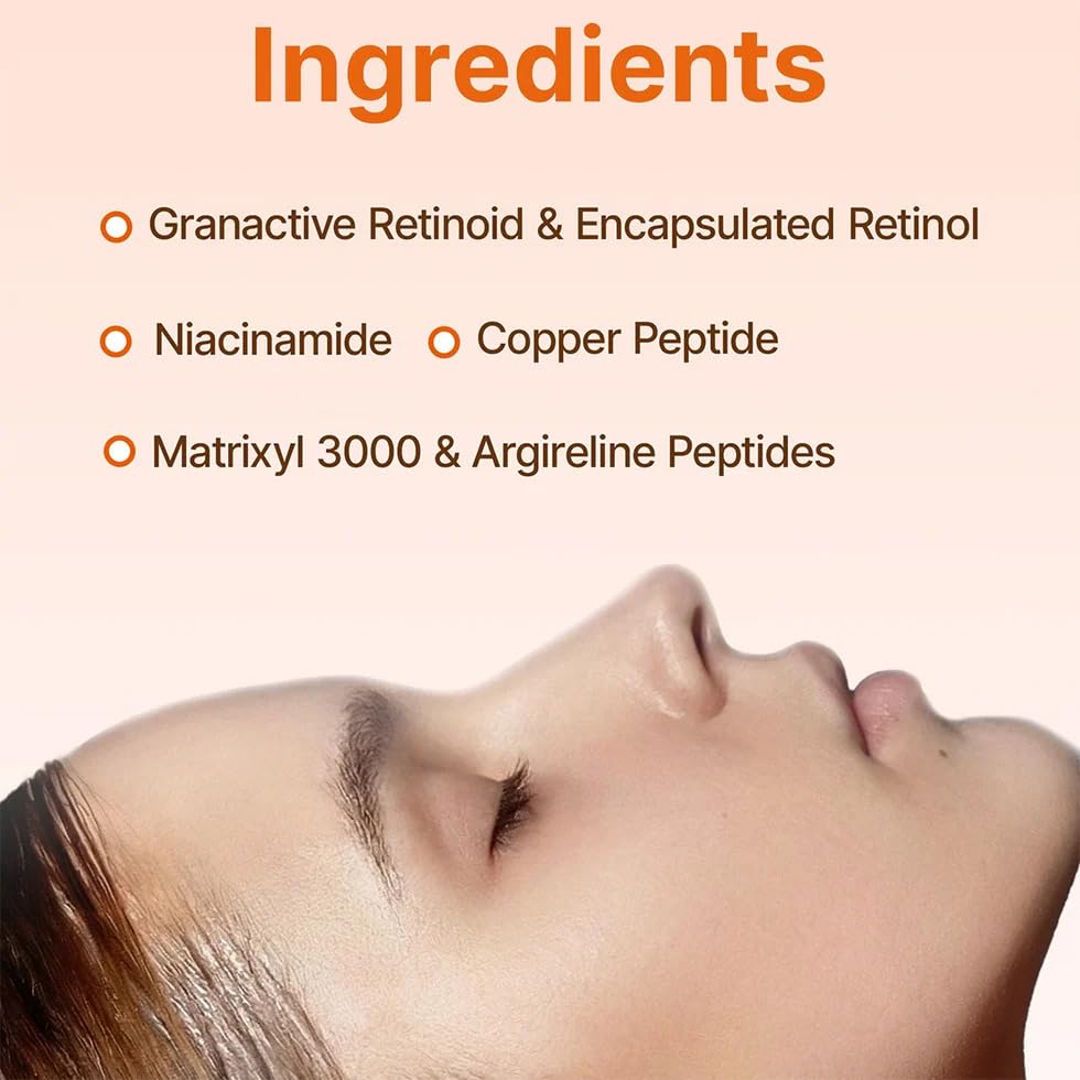 Image of Dual Retinol & Peptide Night Cream 100g | Smart Retinol -Peptide Complex with Matrixyl, Argireline, Copper & Niacinamide Capsule Cream | Korean Boba Cream Wrinkle Repair, Firming & Brightening Moisturiser