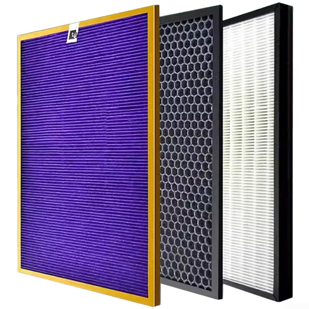 Filtro de Repuesto para Purificador de Aire AC4074 AC4072 - Triple Filtración Formaldehído PM2.5 - Pack 3 Unidades Negro(3)