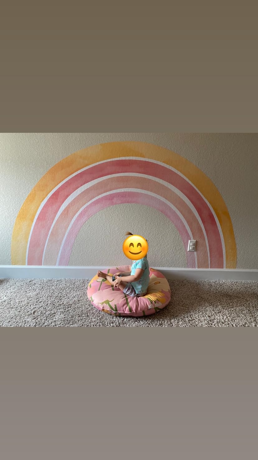 astrkiz Large Fabric Boho Rainbow Wall Mural Decals Peel and Stick ...