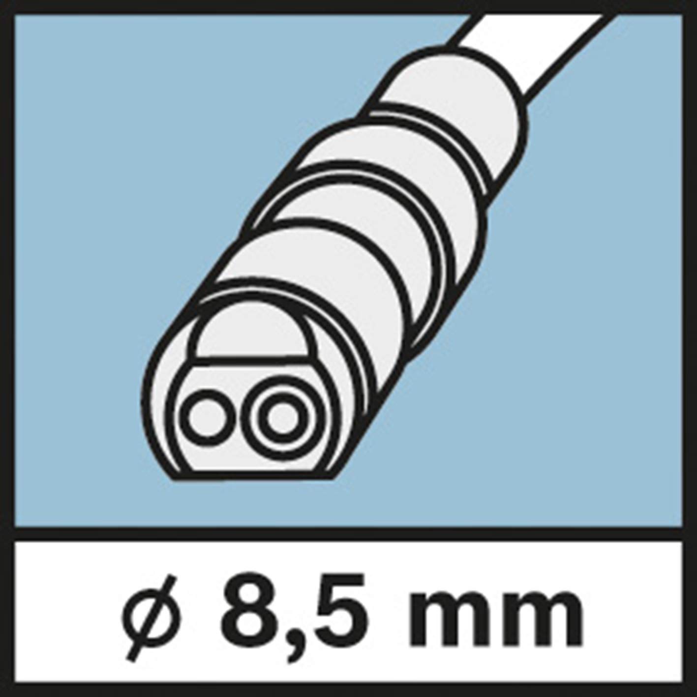 Bosch Professional Tête de Caméra de 8,5 mm (pour Caméra d’Inspection GIC, Longueur : 3 m, Diamètre : 8,5 mm)