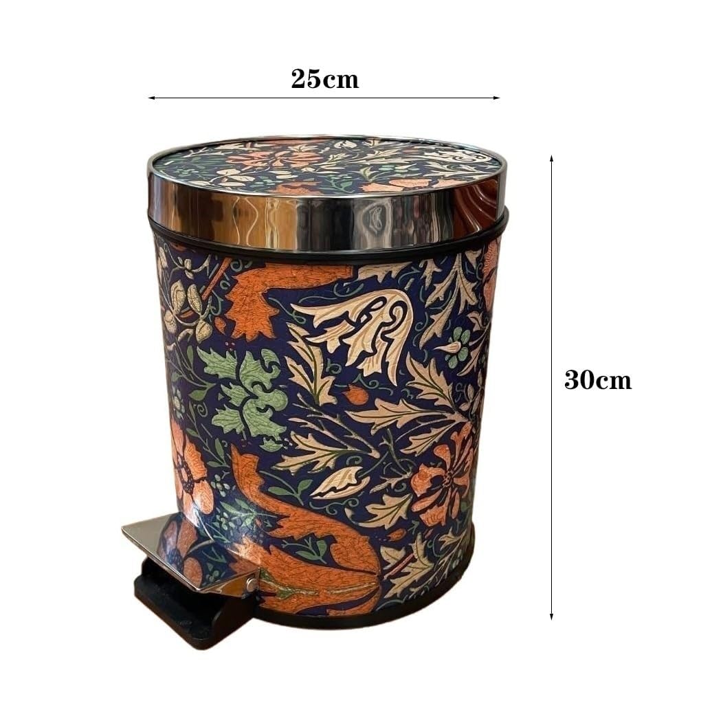 Amazon.com: YUJUNDZSW Trash Cans Vintage Orchid Leather Trash Can