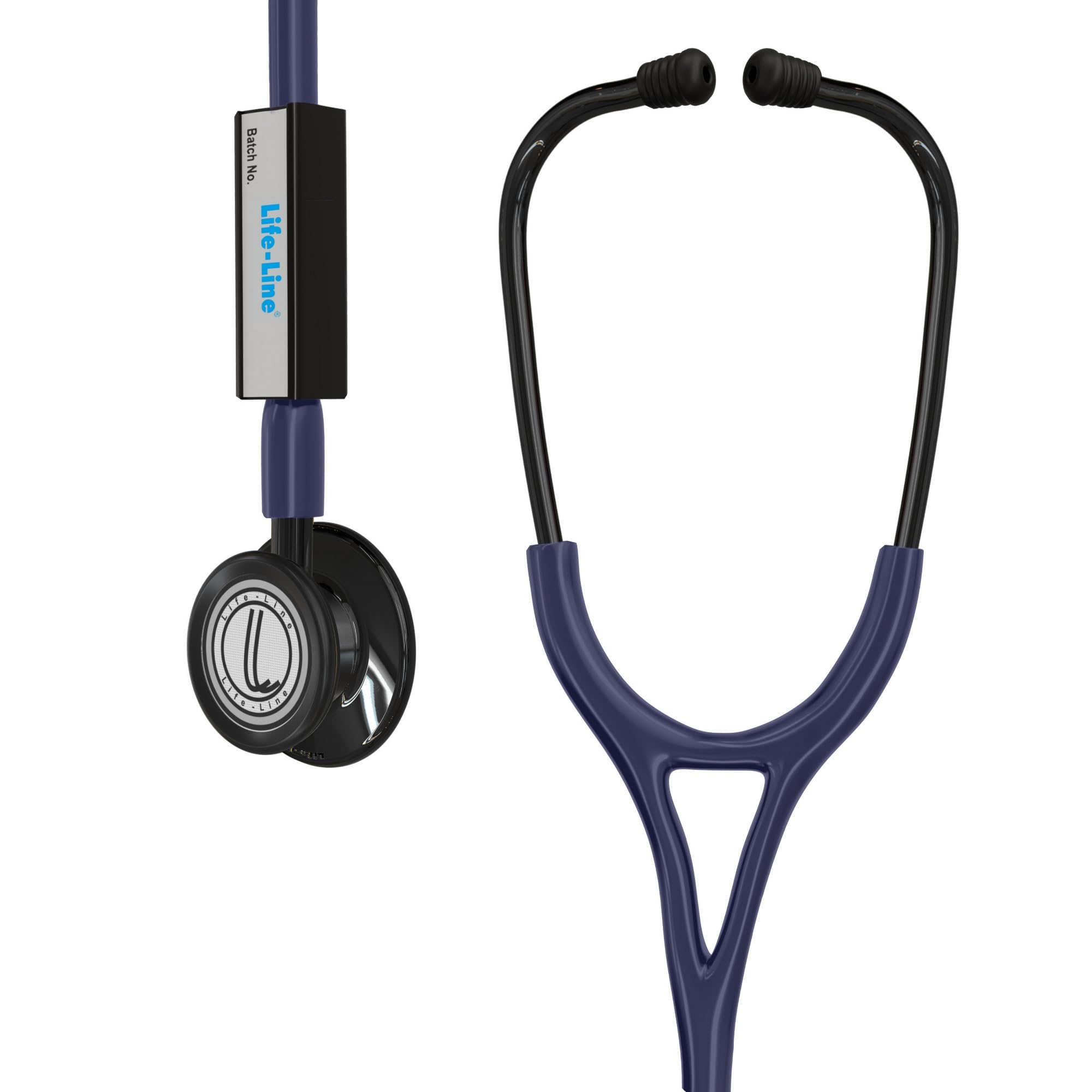 LIFE LINE L3 Titanium Stethoscope (Dark Blue) | Dual Side Diaphragm Chest Piece for Adult and Paediatric | 2-way Tube | Suitable for Doctors