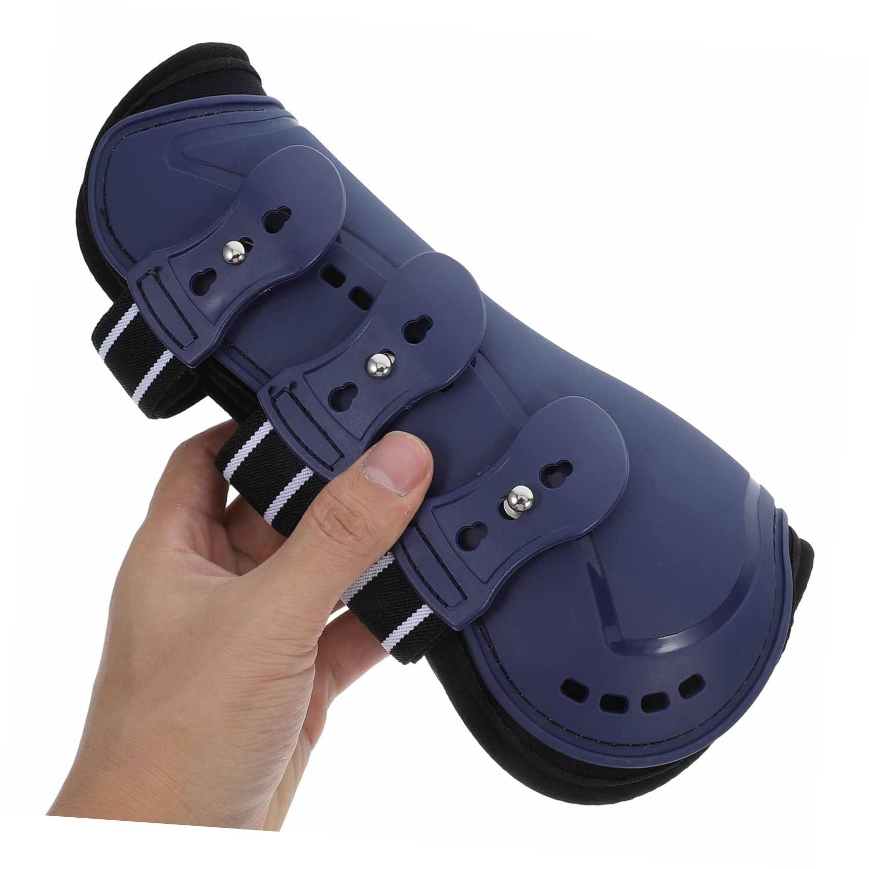 Toyvian 4 Stück Pferdebeinschutz Gamaschen Set Atmungsaktive PU für Trail Reiten Schutzstiefel für Vorder und Hinterbeine Stylisches Design Einfache Handhabung Verletzungsprävention